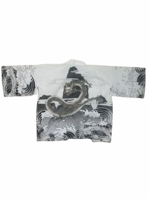 Other Designers Japanese Brand - 🔥White SF Harajuku Cropped Kimono Dragon