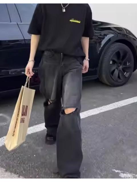 Other Designers Other - Distressed Baggy Stacked Denim Jeans