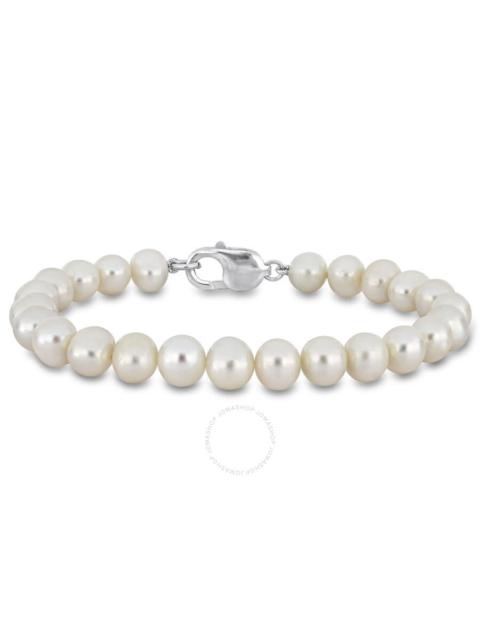 Other Designers AMOUR 9-9.5mm Men's Freshwater Cultured Pearl Bracelet in Sterling Silver - 9 In.