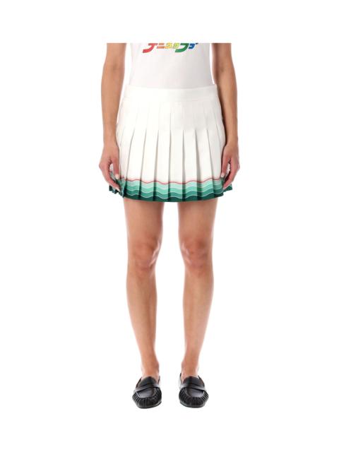 CASABLANCA Multicolour Tennis Pleated Silk Mini Skirt Casablanca