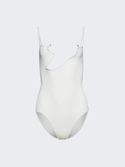 CHRISTOPHER ESBER Odessa Arced Knitted Bodysuit White