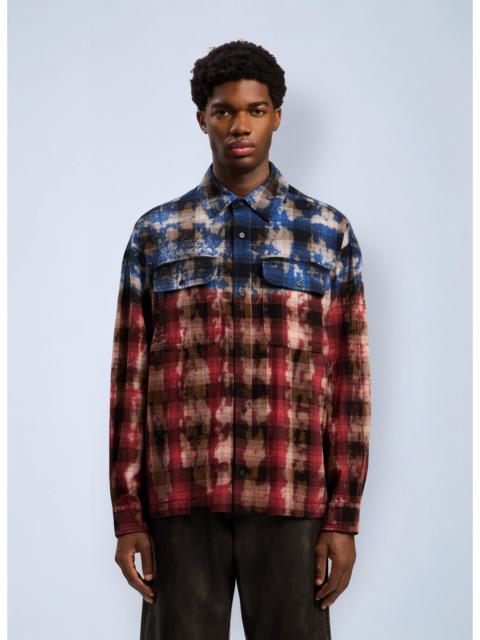 Palm Angels Palm Angels Men Curved Logo Check Shirt