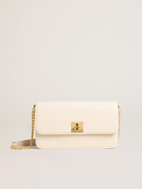 Golden Goose Gioia Bag in butter-colored boarded leather with gold details