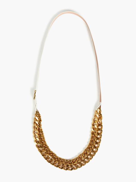 Zimmermann Gold-tone and leather necklace