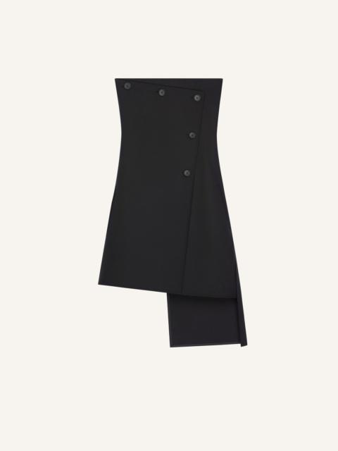 courrèges OBLIQUE BUSTIER POLYWOOL DRESS