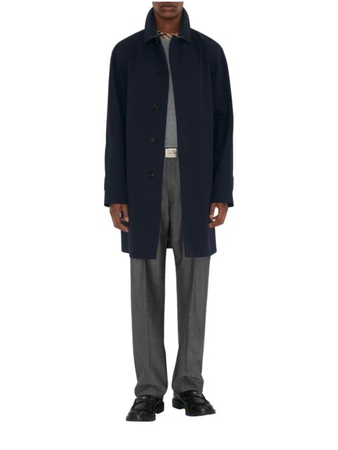 Burberry burberry Mid-length Bonded Gabardine Car Coat in Navy at Nordstrom