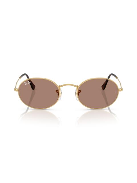 Ray-Ban Ray-Ban Oval 51mm Sunglasses in Arista Gold at Nordstrom