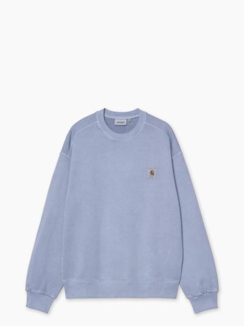 Carhartt CARHARTT WIP NELSON SWEATSHIRT GARMENT DYED GENTLE BLUE