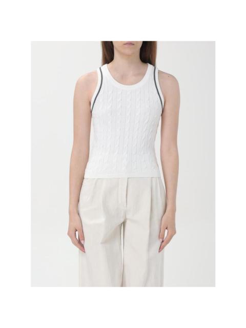 Brunello Cucinelli Brunello Cucinelli Wowhite Cable Knit Sweater