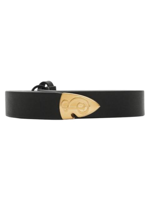 Burberry Burberry B Shield Thin Leather Belt