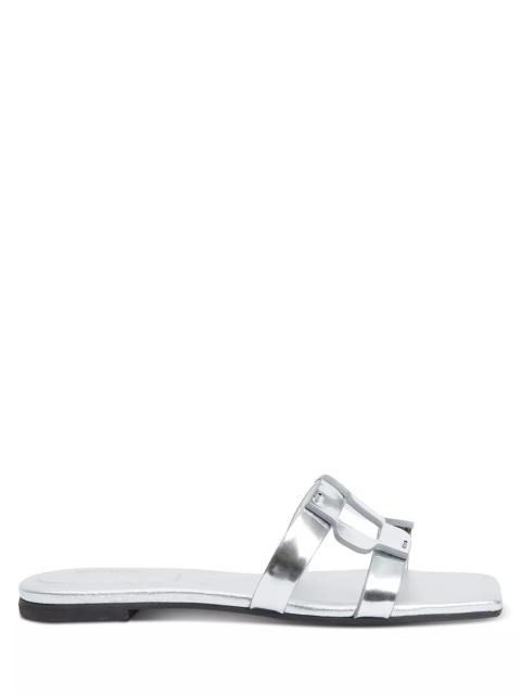 SIMKHAI Women's Monogram Metallic Sandals