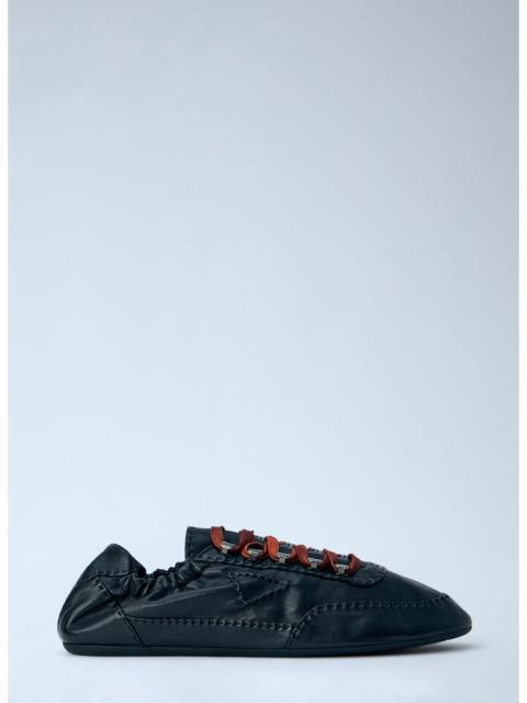 Prada Prada Men Collapse Antiqued Nappa Leather Sneakers