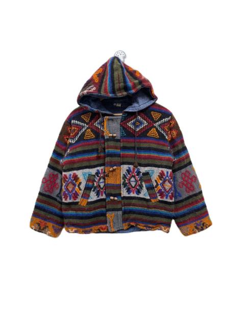 Other Designers Vintage navajo wool sweater zipper hoodie