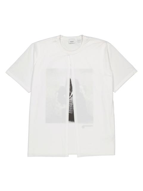 Burberry Burberry Men's Optic White  Victorian Portrait Print Cotton Oversized T-shirt