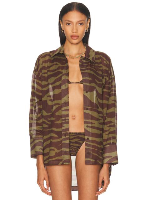 THE ATTICO Zebra Printed Shirt