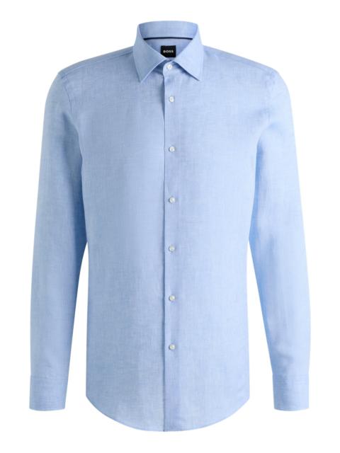 BOSS SLIM-FIT SHIRT IN ITALIAN-MADE LINEN