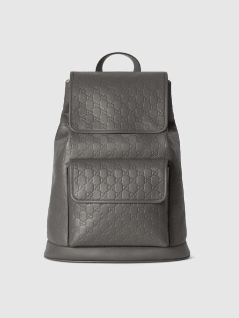 GUCCI GG Emblem medium backpack