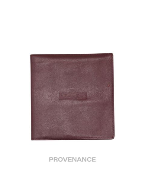 Dior Christian Dior Bifold Wallet - Burgundy Calfskin Leather