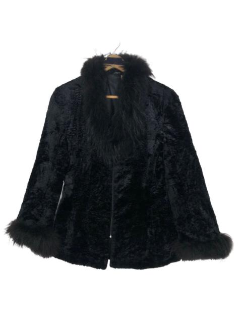 Other Designers Vintage Valentino Garavani Faux Fur Velvet Jacket