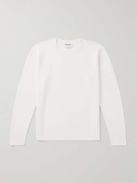 Jacquard-Trimmed Virgin Wool-Blend Sweater