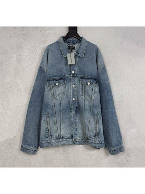 BALENCIAGA Balenciaga Back Tape Embroidered Coke Denim Jacket