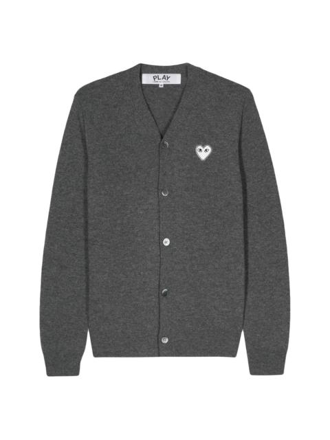 Comme des Garçons PLAY White Emb Cardigan