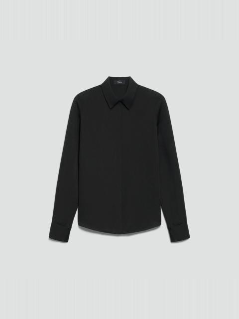 Theory Fitted Shirt in Silk Georgette