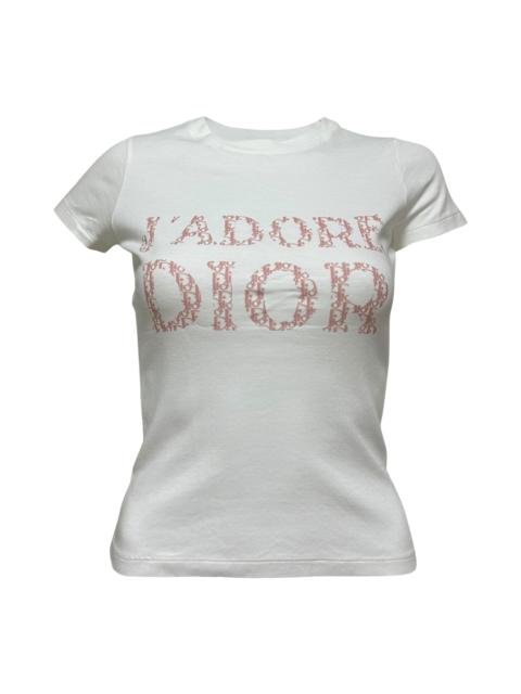 CHRISTIAN DIOR Spring Summer 2004 Trotter "J'ADORE DIOR" Logo T-Shirt