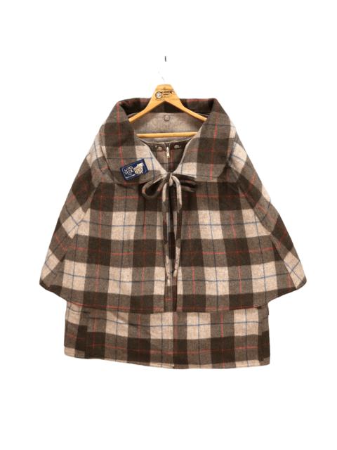 Other Designers Vintage - MARIO LAMB TARTAN REVERSIBLE WOOL SHAWL JACKET #6008-218
