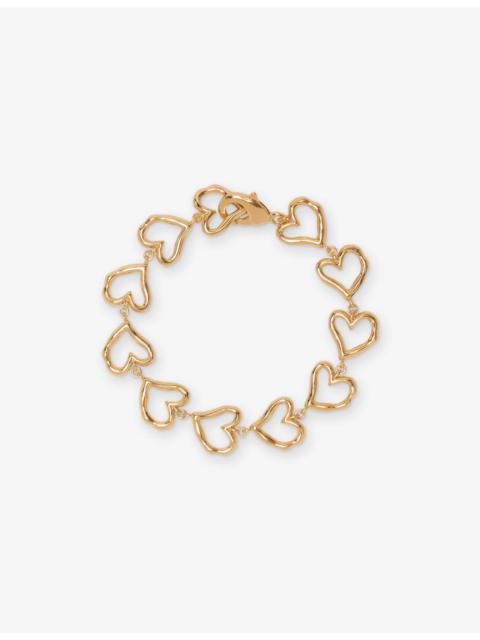 maje Heart Brass Bracelet