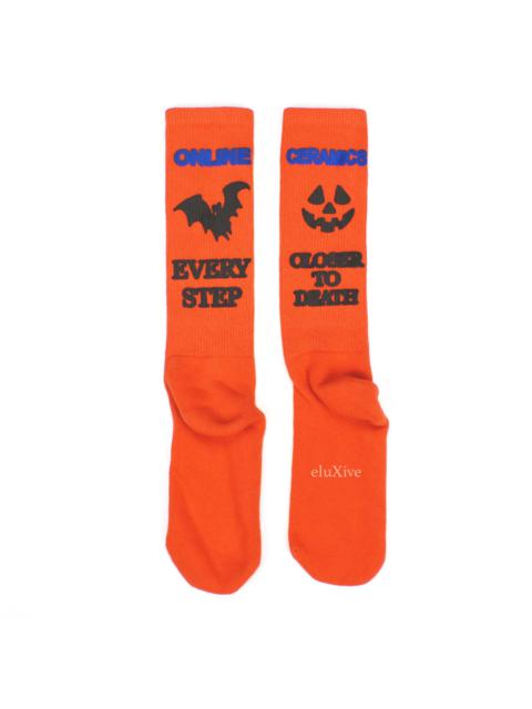 Other Designers Online Ceramics Every Step Closer to Death Socks Orange DS