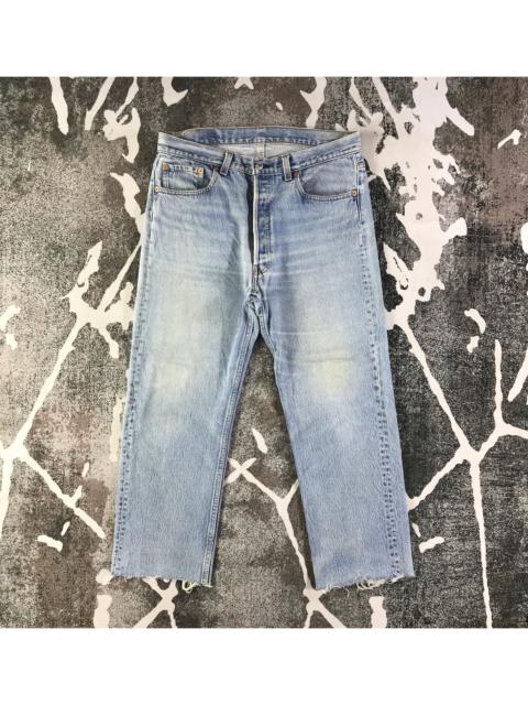 Other Designers Vintage - Vintage Levis 501 Jeans Medium Wash Cropped Denim KJ1515