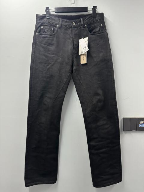 Rick Owens Rick Owens Geth Jean waxed straight wide-leg pants