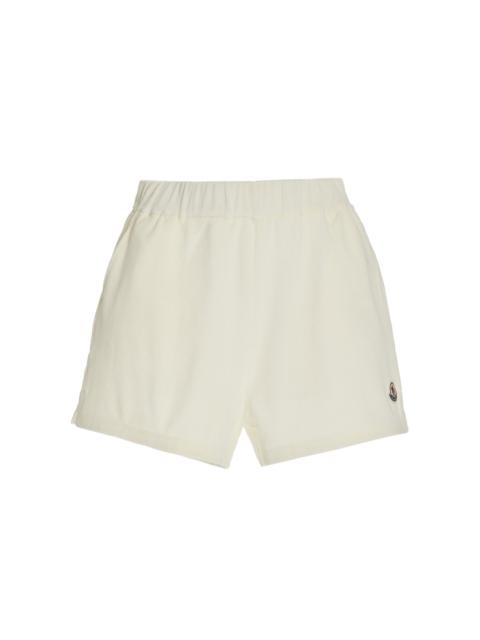 Moncler Oversized Cotton-Blend Sweat Shorts white