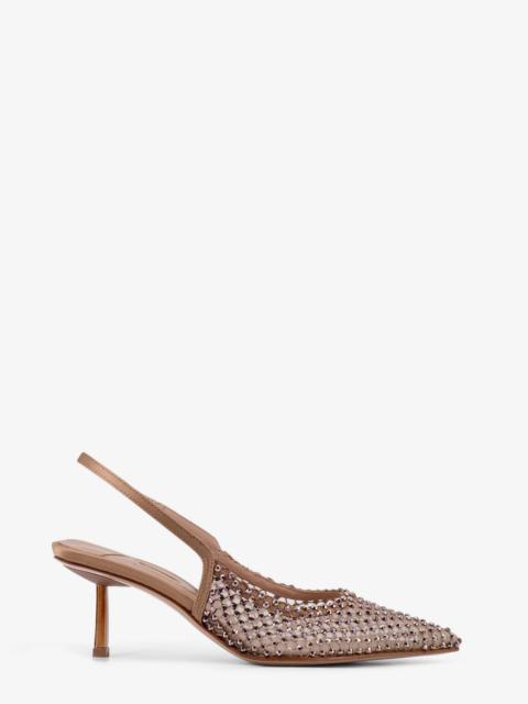 Other Designers Le Silla Gilda Certified Nylon And Rhinestones Slingback Pumps