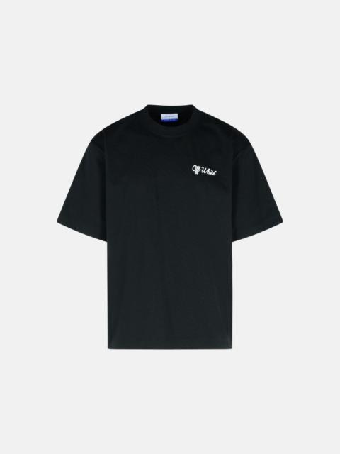 Off-White 'SCRIPT SKATE' BLACK COTTON T-SHIRT