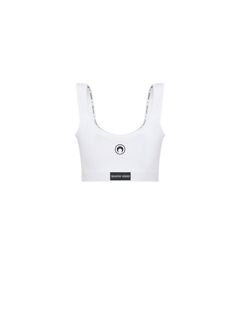 Marine Serre Moon Logo Stretched Jersey Sport Bra