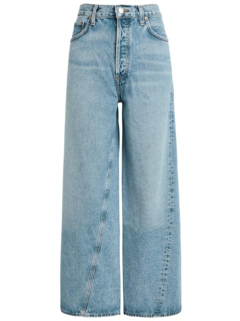 AGOLDE Agolde Low Slung Baggy Distressed Wide-leg Jeans
