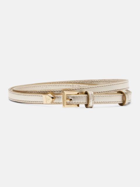 Prada Metallic leather belt