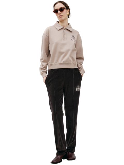 Sporty & Rich BEIGE LONG SLEEVE POLO