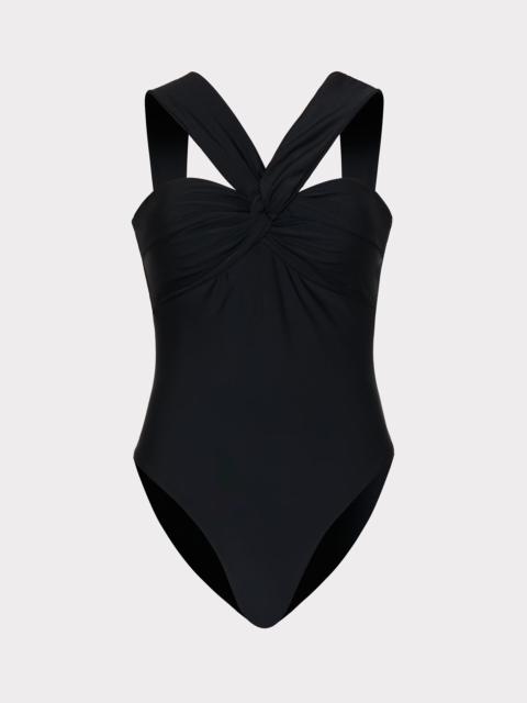 MILLY Betsy Draped Bandeau One Piece