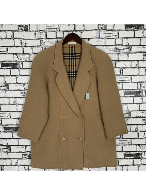 Other Designers Vintage - Luxury Brand Burberry Nova Check Long Pea Coat Jacket