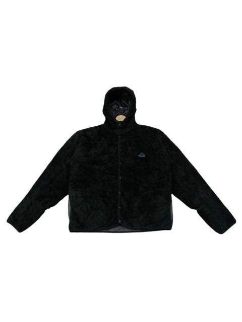 Other Designers Vintage Chums Button Up Fleece Fur Hoodie Jacket