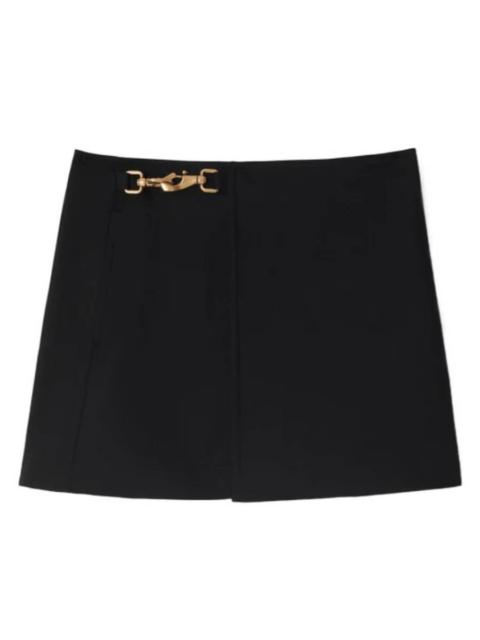 Burberry Burberry Horse Clip Mini Wool Skirt