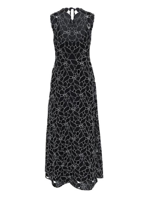 ULLA JOHNSON floral-embroidered midi dress