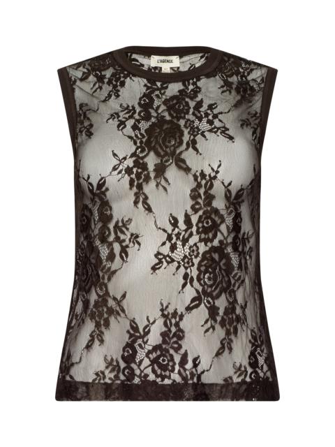 L'AGENCE Brax Floral Lace Tank