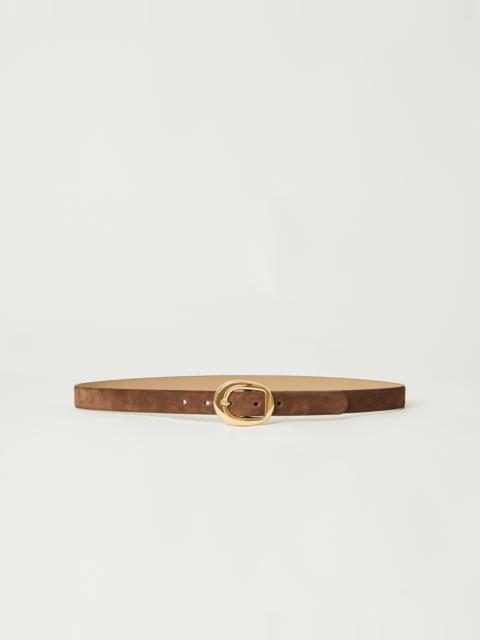 CAMI NYC B-LOW THE BELT GREYSON MINI SUEDE BELT CHOCOLATE GOLD