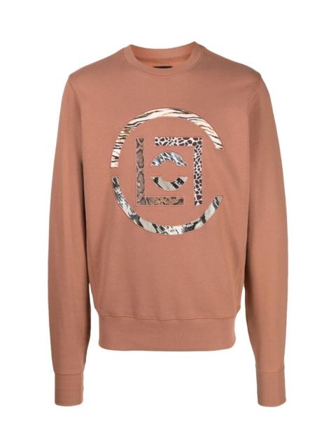 CLOT ANIMAL-PRINT LOGO-PATCH SWEATSHIRT