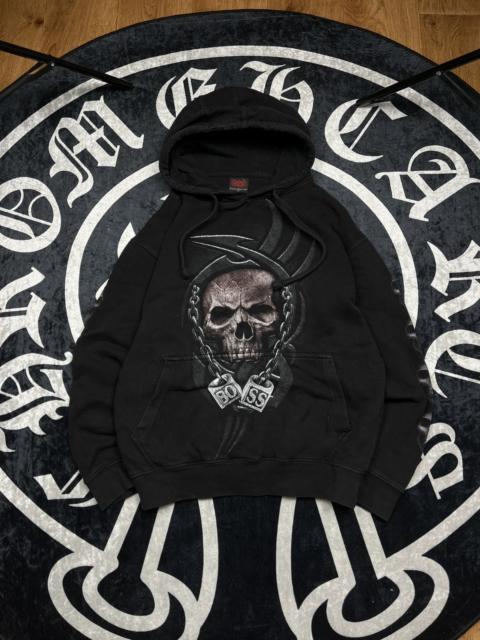 Other Designers Le Grande Bleu (L.G.B.) - Vintage LGB IfSixWasNine Style Skull Boss Spiral Hoodie