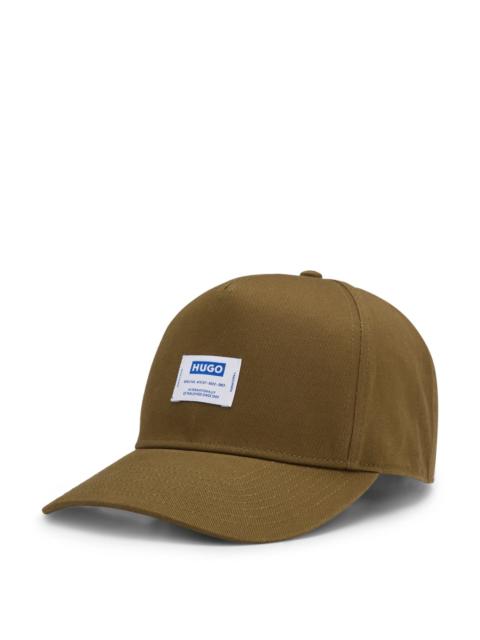 HUGO COTTON-TWILL CAP WITH LOGO LABEL